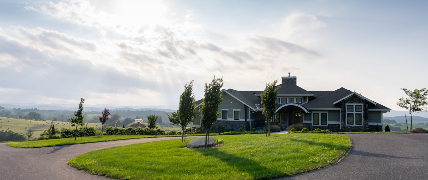Tree Pic3 A Virginia property with freshly planted trees in its front yard